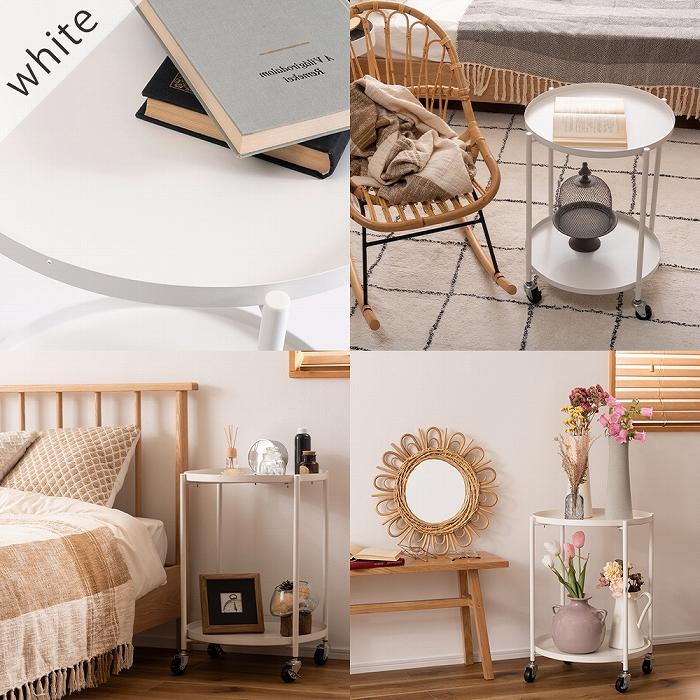 東谷 トレーテーブル サイド ナイト ミニ テーブル ワゴン キャスター