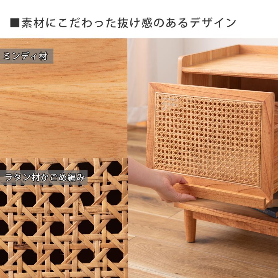 東谷 (豪華2大特典)ナイトテーブル 木製 ベッド サイド チェスト