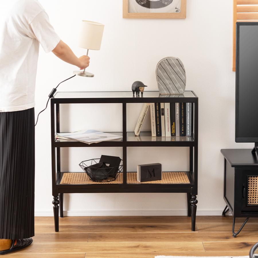 東谷 (豪華2大特典)オープンシェルフ ワイド 3段 ラック ガラス