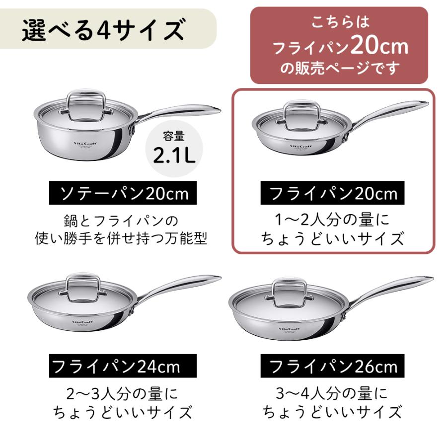 VitaCraft Nシリーズ 蓋付きフライパン ガラス蓋 28cm | ビタクラフトオンラインショップ