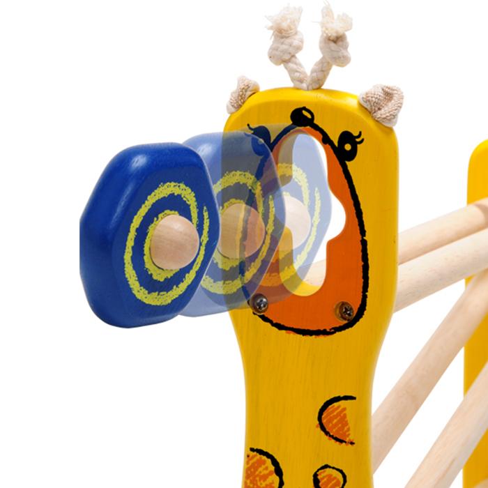 I'm TOY スロープ トイ キリン おもちゃ 女の子 木 知育 玩具 1歳 半 子供 キッズ 男の子 ボール 転がし 出産祝い 誕生日 プレゼント eduteの画像