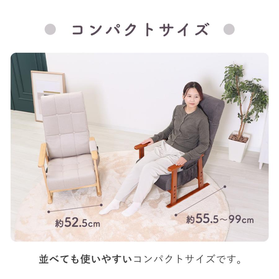 J1808/高座椅子/ハイバックチェア/シルバーチェア/リクライニング/革/天然木/ブラック/5322/美品/未使用品/未開封品/新品/ ヤマソロ 高座椅子 高齢者 リクライニング ハイバック ポケット コイル