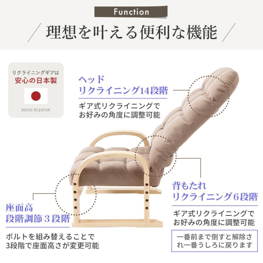 ヤマソロ 高座椅子 高齢者 和室 リクライニング コンパクト 腰痛