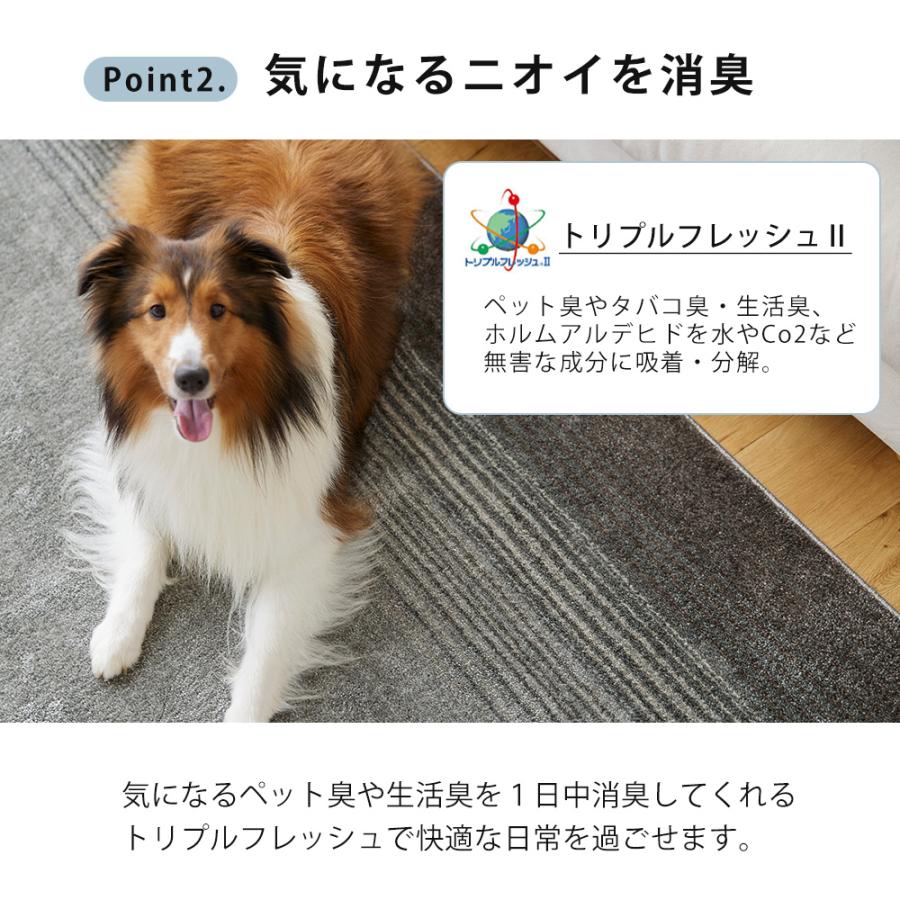 スミノエ ラグマット ラグ 日本製 ペット対応 消臭ラグ 190×190cm
