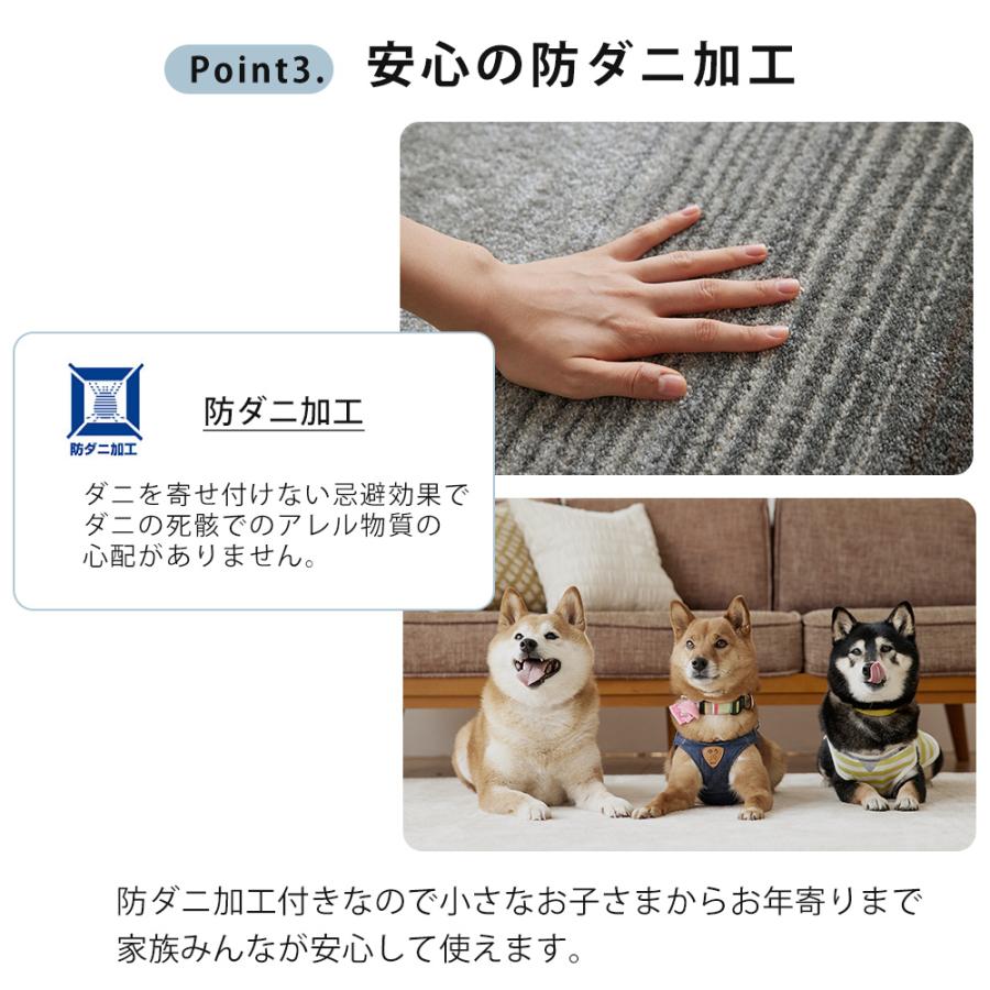 スミノエ ラグマット ラグ 日本製 ペット対応 消臭ラグ 190×190cm
