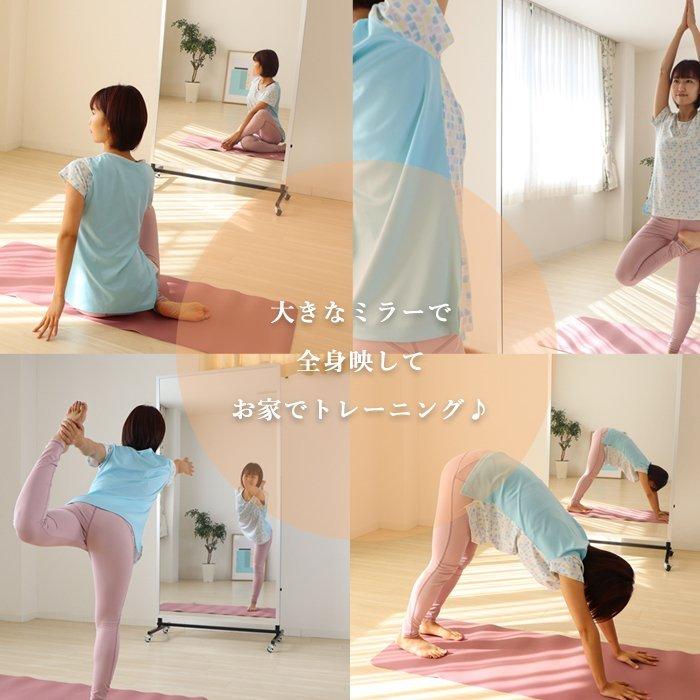 豪華2大特典)鏡 大型 割れない鏡 キャスター付き スポーツ ミラー