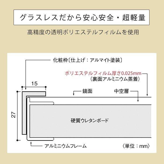(豪華２大特典)鏡 大型 割れない鏡 壁掛け スポーツミラー 安全 軽量 日本製 ダンス用 リフェクスミラー 120.6×180.6cm 防災グッズ 高精細