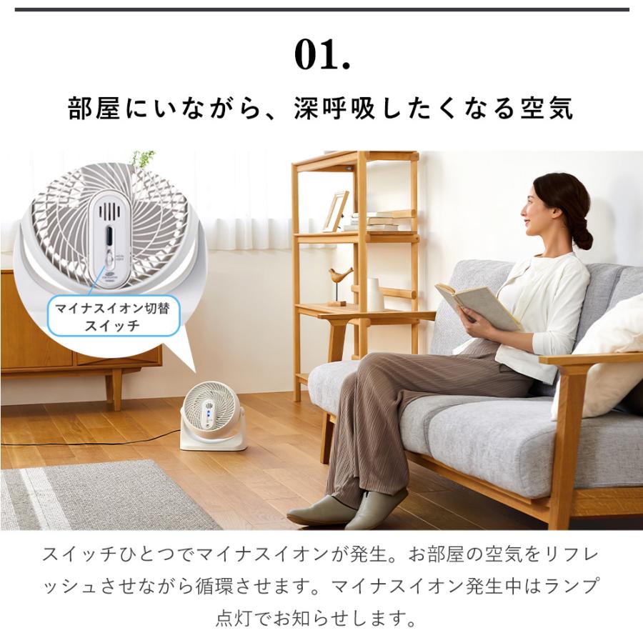 ツインバード（TWINBIRD） サーキュレーター 扇風機 マイナスイオン
