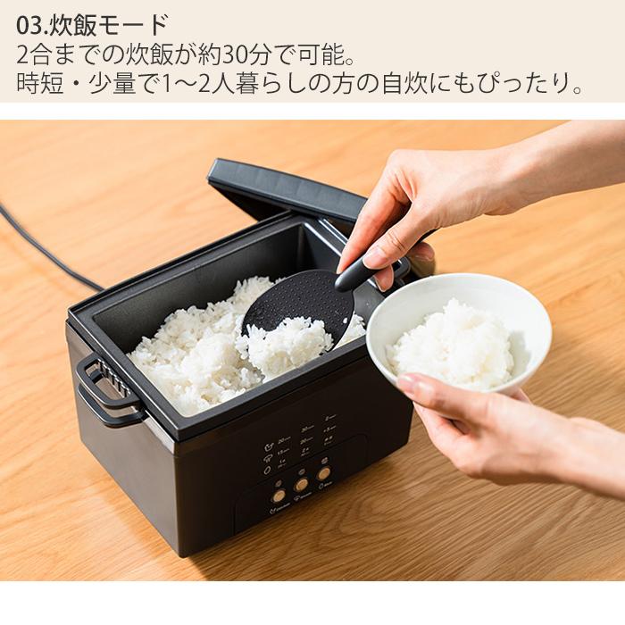 サラダチキンメーカー 蒸し器 炊飯器 おしゃれ 家電 卓上 鍋 2合炊き PR-SK044 時短 一人暮らし レシピ付き プリズメイト PRISMATE