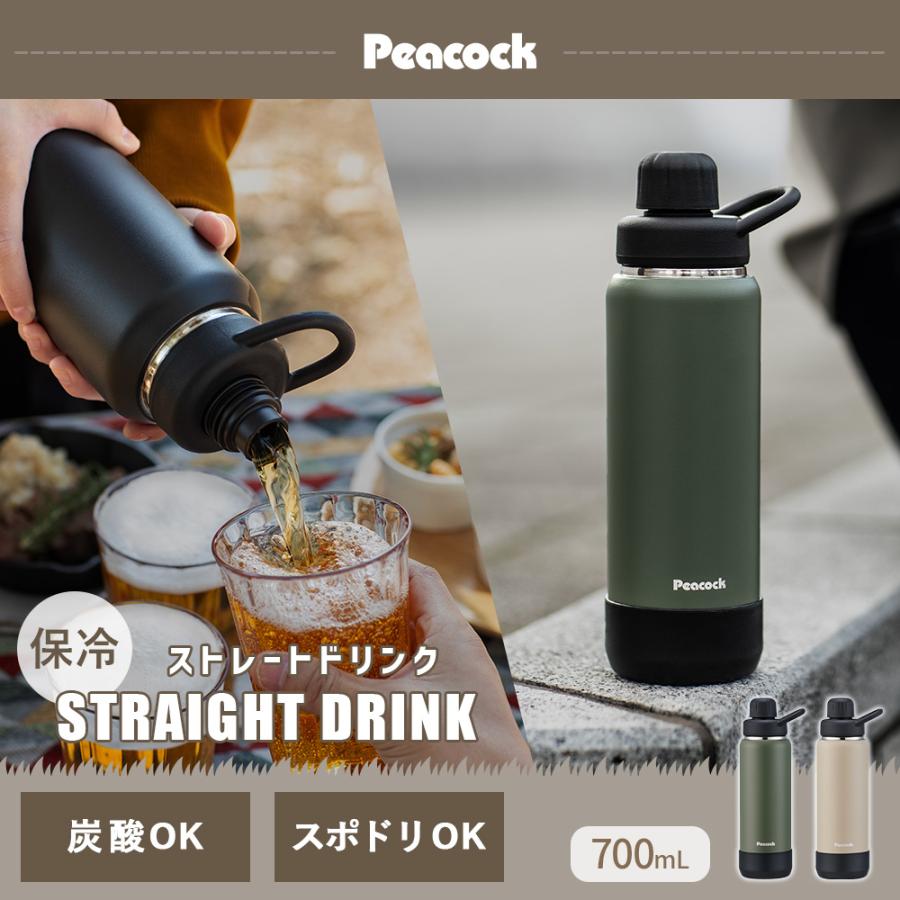 ピーコック魔法瓶工業 ステンレス ボトル 水筒 取っ手 おしゃれ