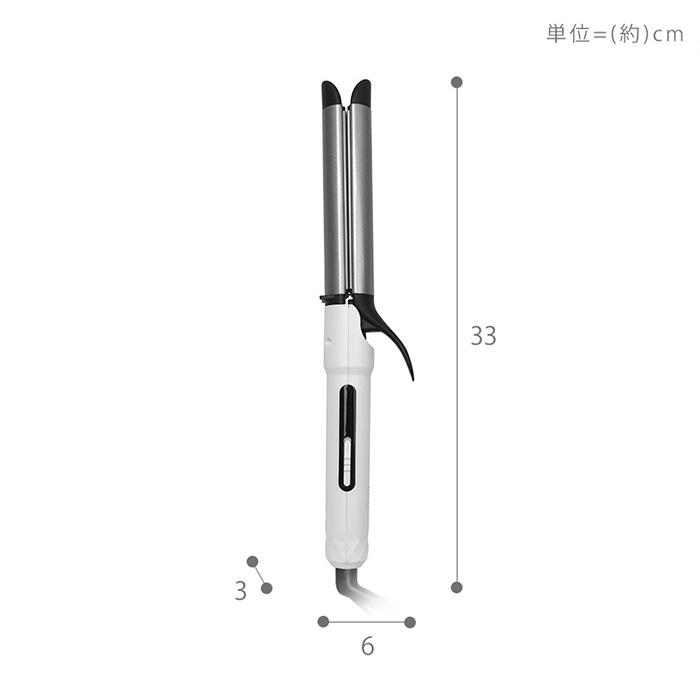ufurl 3way クリップレスヘアアイロン ウフル ストレートアイロン カールアイロン ウェーブ ヘアーアイロン 30mm 200℃加熱 MEBL-161 マクロス | Macros | 11