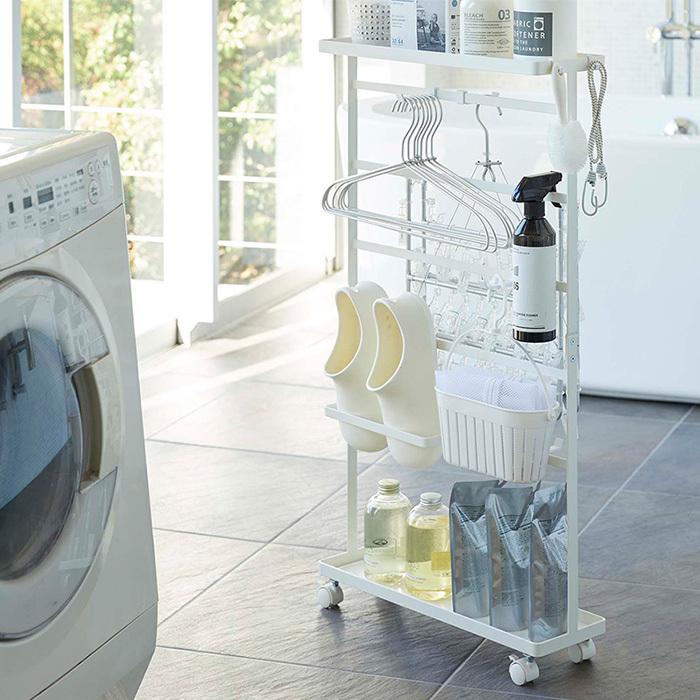 ★4/12まで出品★tower 山﨑実業ランドリーラック 洗濯機用 上部棚付き 楽天市場】山崎実業 タワーシリーズ 【 tower 洗濯機防水パン上ラック