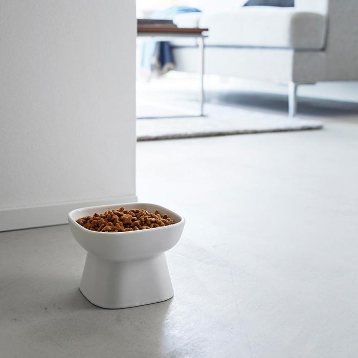 山崎実業 公式 ヌークス 食べやすい高さ陶器ペットフードボウル nooks
