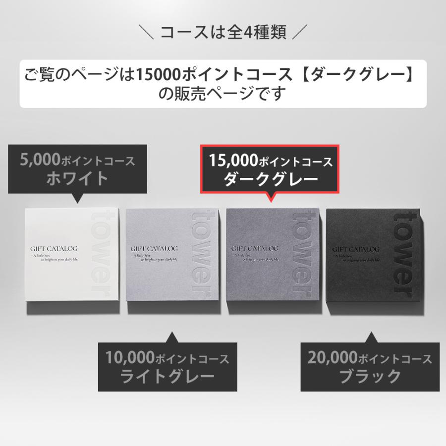 tower 山崎実業 公式 タワー ギフトカードカタログ ダークグレー 15000