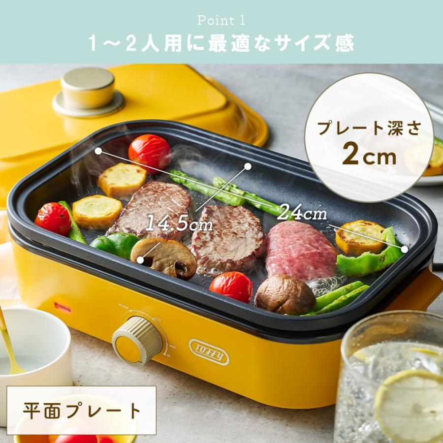 Toffy toffy トフィー ホットプレートミニ 専用 深鍋プレート 2点