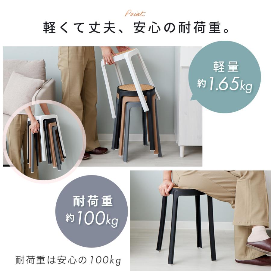 ラタン製円形スツール2個セット ラタンスツール 円形 おしゃれ かわいい ラタン 籐 玄関 椅子