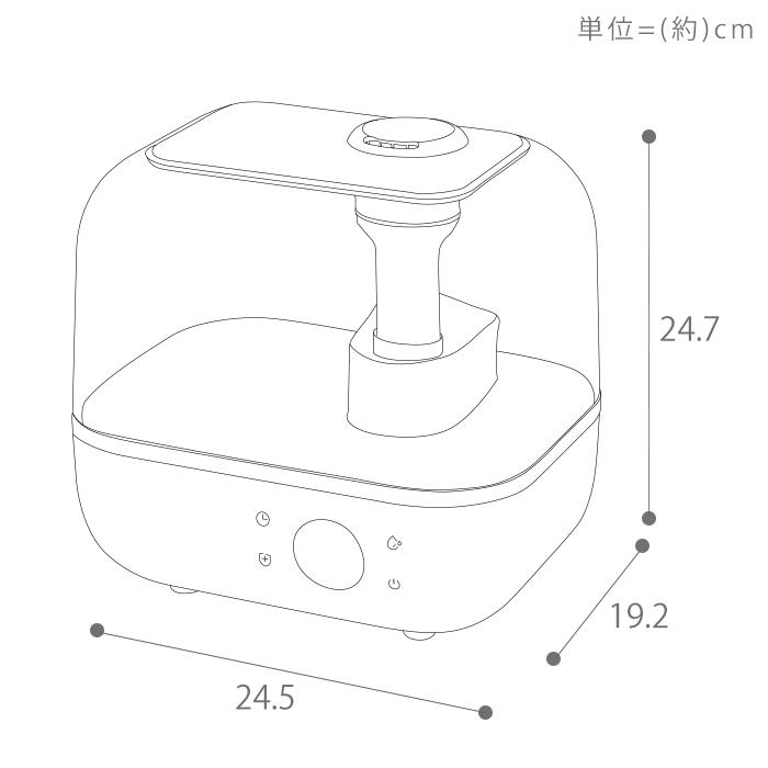 toffy トフィー 抗菌ハイブリッドアロマ加湿器 4.7L 超音波加湿器 加熱式加湿器 おしゃれ レトロ HF08 toffyクラシック ラドンナ LADONNA｜e-alamode-ys｜14