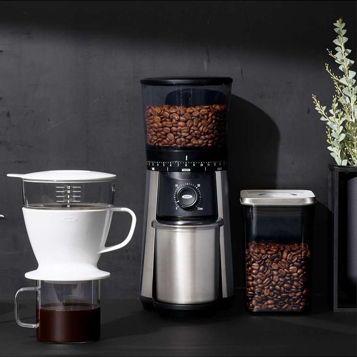 美品】OXO オクソー コーヒー&ティーポップコンテナ レクタングル食品保存容器 OXO（オクソー） コーヒー＆ティー ステンレス ポップコンテナ