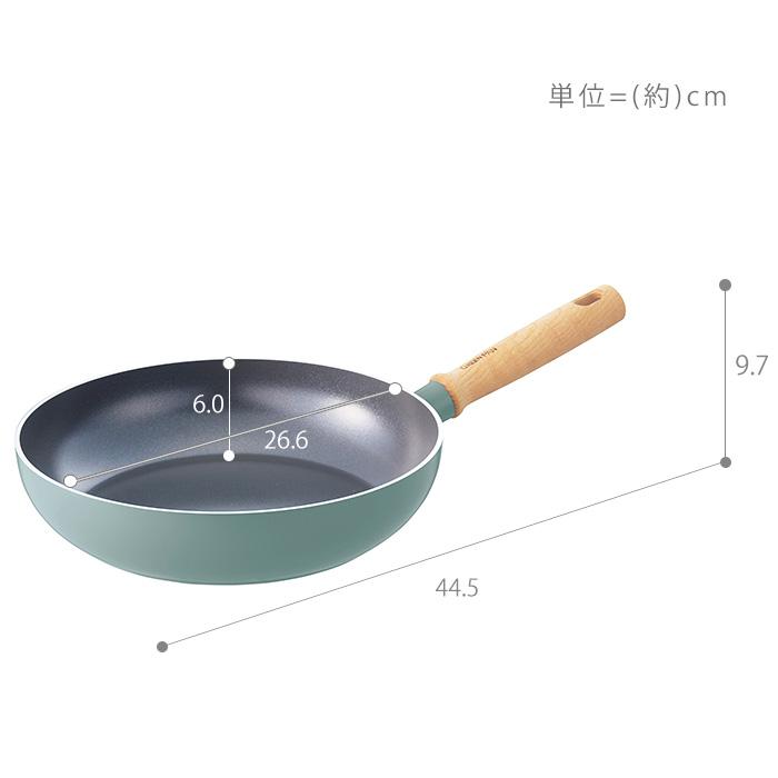 フライパン 26cm グリーンパン IH対応 セラミック コーティング メイフラワー マグニートIH ノンスティック 焦げない ダイヤモンド GREENPAN 深型の画像