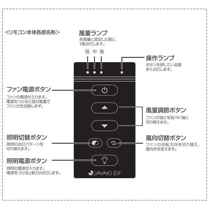 JAVALO ELF (豪華2大特典)シーリングファンライト シーリングライト 6