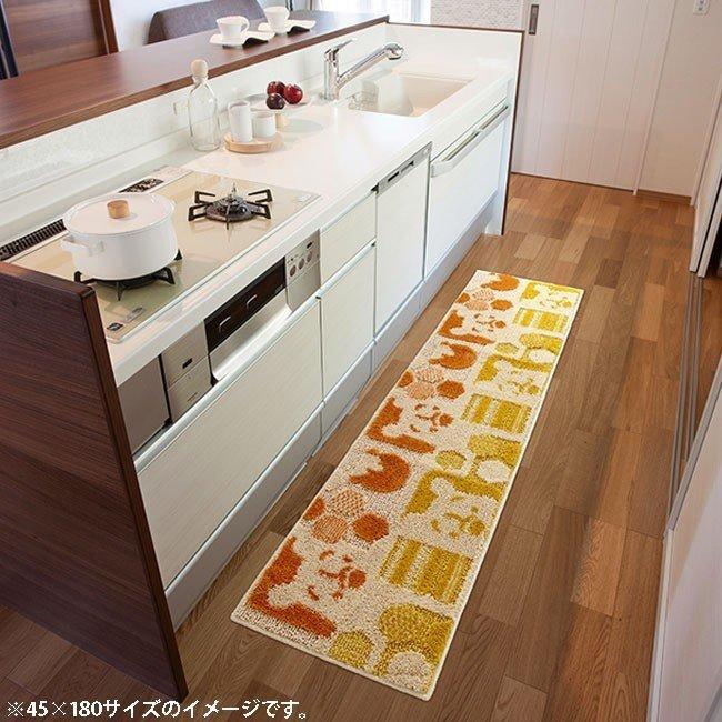 日本製 スミノエ ぷーさん キッチンマット  45×240 オカ キッチンマット 45×240cm 拭ける PVCキッチンマット くまのプー