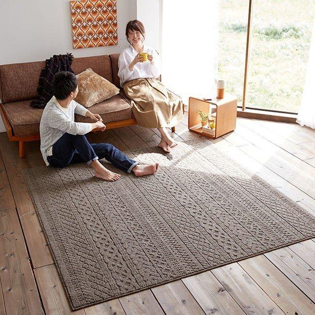 スミノエ ラグ おしゃれ 洗える 北欧 185×185cm ラグ ラグマット