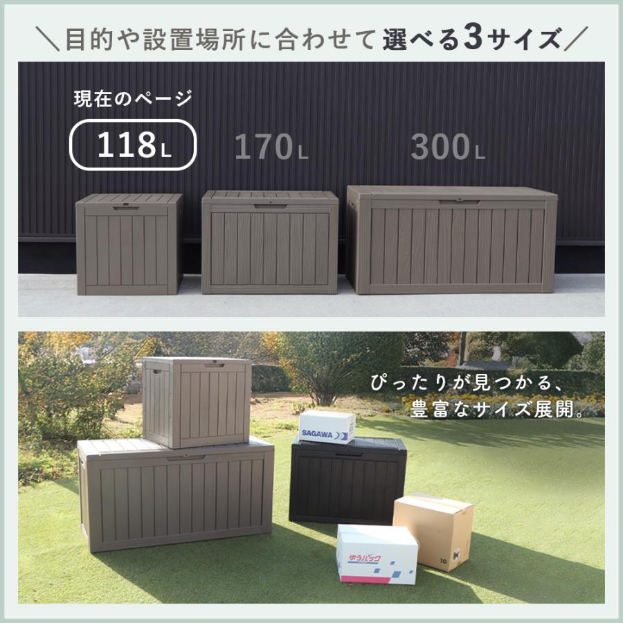 ヤマソロ ストレージ ボックス 118L 宅配 コンテナ 収納 物置 屋外