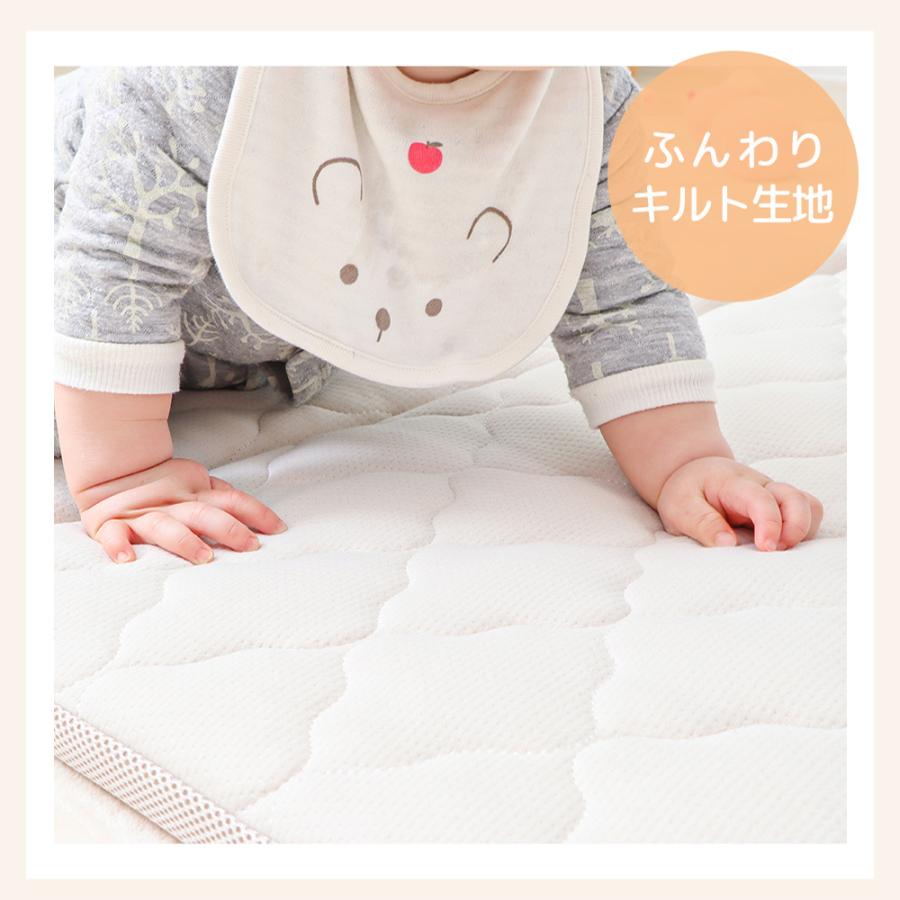 ヤマソロ ベビー マットレス 高反発 ベビー布団 3つ折り 洗える 体圧
