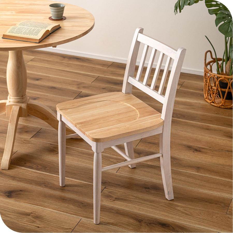 【2脚セット】フレンチカントリースタイルダイニングチェア ホワイト×ブラウン 東谷 1/15はP+9％還元！ (豪華2大特典) ダイニングチェア 2脚セット