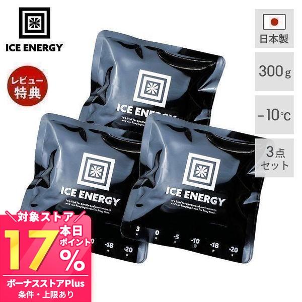 アイスエナジー 保冷剤 300g -10℃ 3個セット ソフト 保冷パック 日本製 