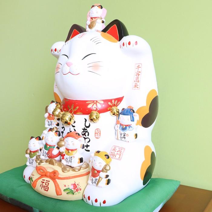 9/28は最大+17％還元！ (豪華2大特典)錦彩七福神招き猫
