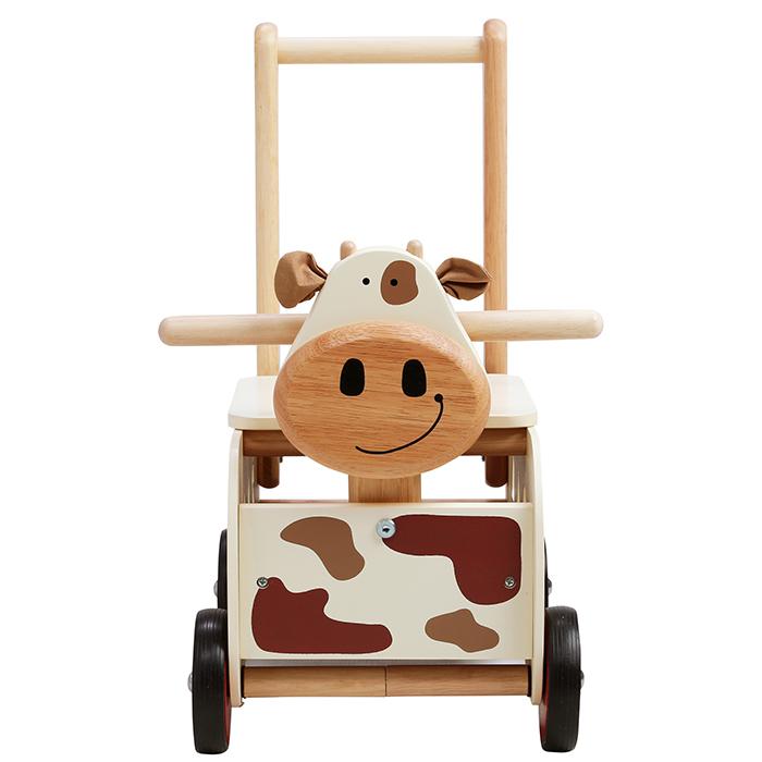 (豪華２大特典)I'm TOY ウォーカーアンドライド カウ アイムトイ おもちゃ 知育 車 手押し 乗用 型はめ 1歳 2歳 誕生日 プレゼントの画像