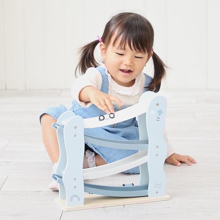 labellabel レーベルレーベル カースライダー ミニカー 車 おもちゃ 1歳半 2歳 スロープトイ 木製 知育 玩具 木のおもちゃ 赤ちゃんの画像