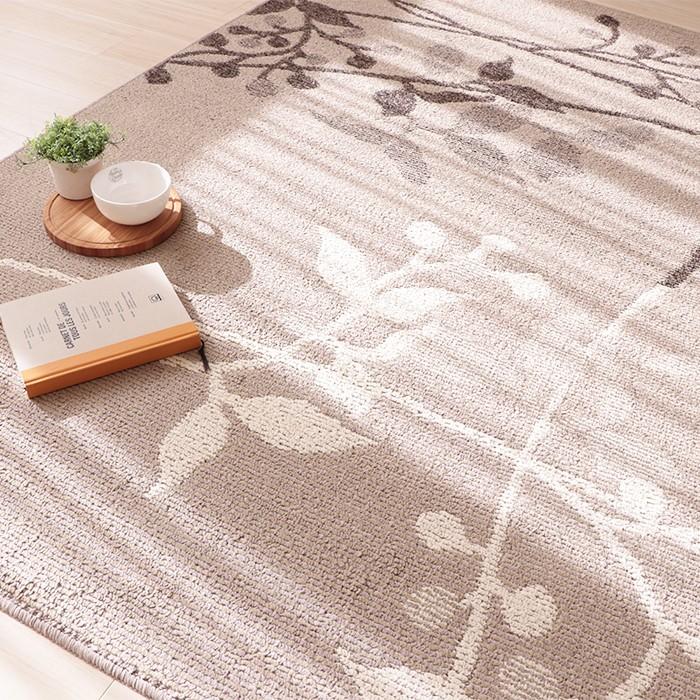 絨毯 Mode 日本製 ラグマット カーペット おしゃれ おしゃれ 手洗い可 ホットカーペット可 シンプル 130 190 人気 はっ水加工 手洗い可 北欧 プレーベル リース ナチュラル ブラウン ヤマソロ公式 A La Mode 通販