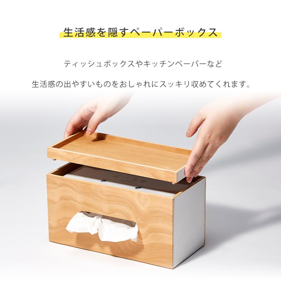 ティッシュケース 北欧 おしゃれ 木製 キッチンペーパー 収納 ペーパータオル ケース 小物トレー キッチン 台所 自宅 リビング Ideaco Roof Paper Box ヤマソロ公式 A La Mode 通販 Paypayモール
