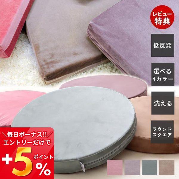 低反発クッション 椅子用 丸型 車用 座布団 厚手 おしゃれ 同梱不可 洗濯 北欧 丸 パープル クッション グリーン 低反発 角 ベージュ ベルベット ピンク 100円 リーベ1
