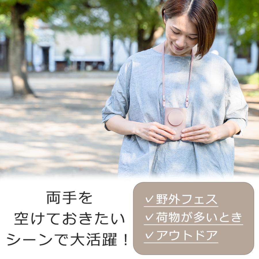 PRISMATE ハンズフリー3WAYファン ポータブル扇風機 ハンディファン 首