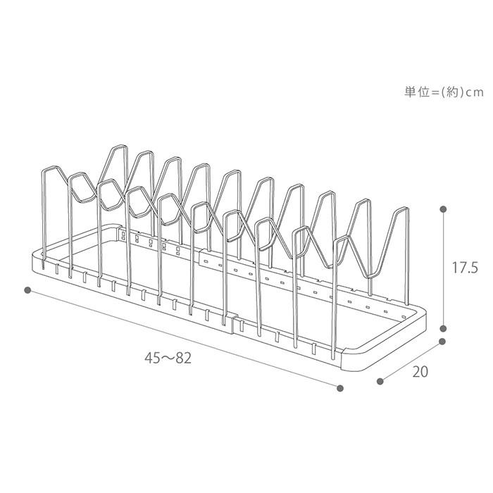 （特典付）シンク下 伸縮鍋蓋 フライパンスタンド タワー tower おしゃれ フライパン収納 収納ラック 立てる収納 立て置き 山崎実業｜e-alamode｜13