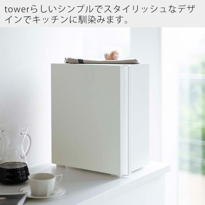 ブレッドケース スリム タワー tower おしゃれ パンケース ブレッドビン 24L タワー型 縦型 仕切り付き ストッカー 山崎実業 5680 5681｜e-alamode｜07