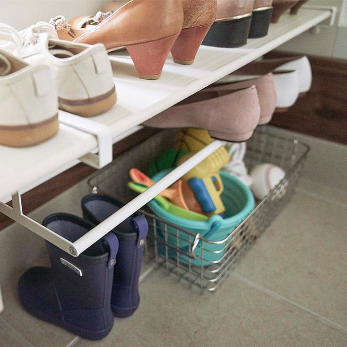 tower 山崎実業 公式 タワー 浮かせる伸縮シューズラック シューズ