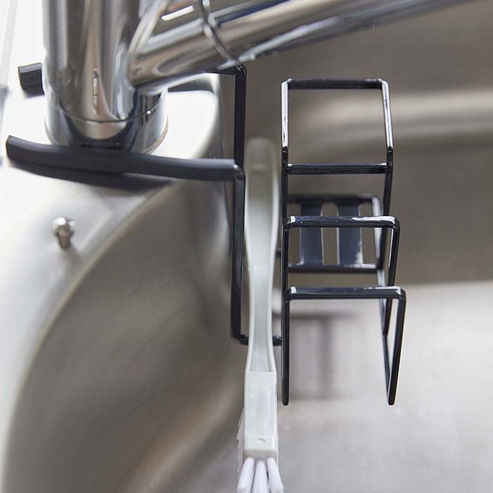 tower 山崎実業 公式 タワー 蛇口にかけるスポンジ＆ブラシホルダー