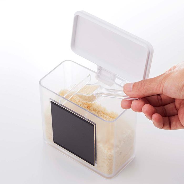 マグネット調味料ストッカー Tower おしゃれ 調味料入れ 磁石 砂糖 塩 小麦粉 4817 山崎実業 ディスペンサー 計量スプーン スパイスストッカー 壁面 期間限定キャンペーン 4818