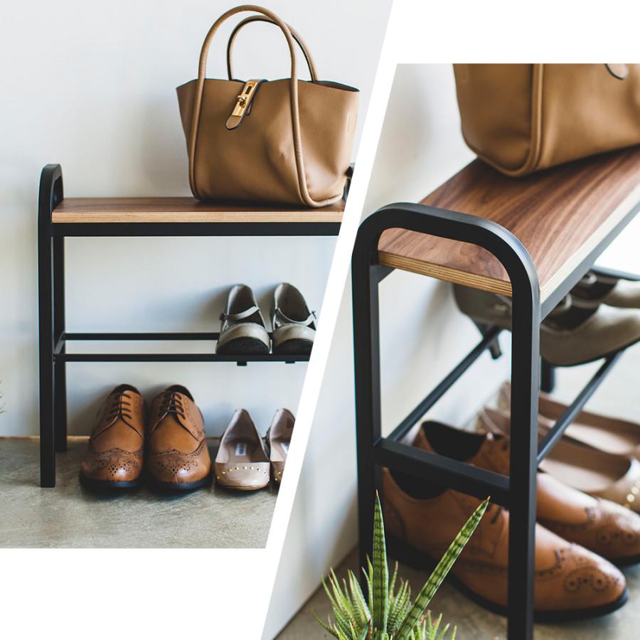 tower 山崎実業 公式 タワー 立ちやすいベンチシューズラック 磁下駄箱