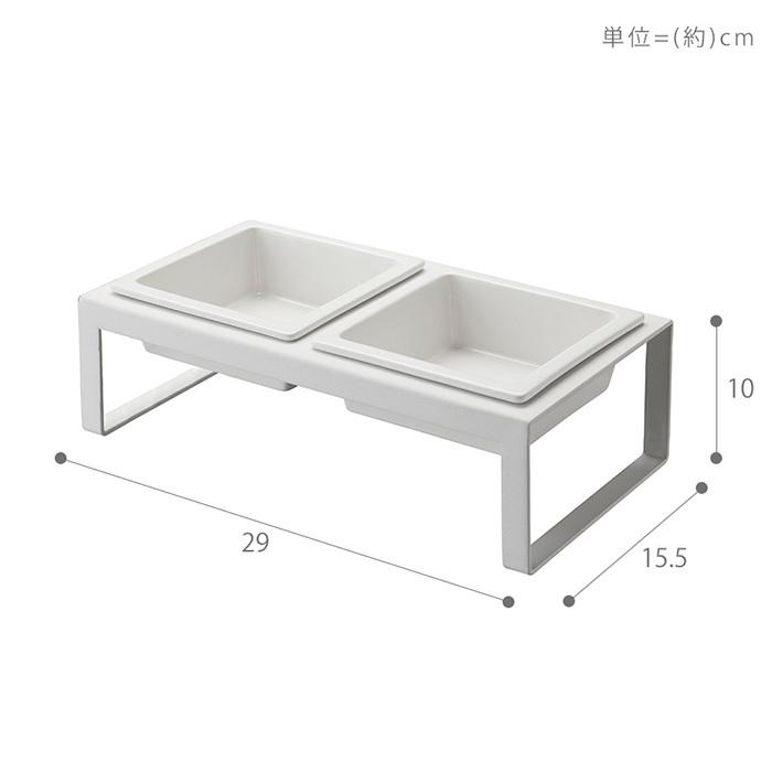 山崎実業 公式 ヌークス ペットフードボウルスタンドセット トール