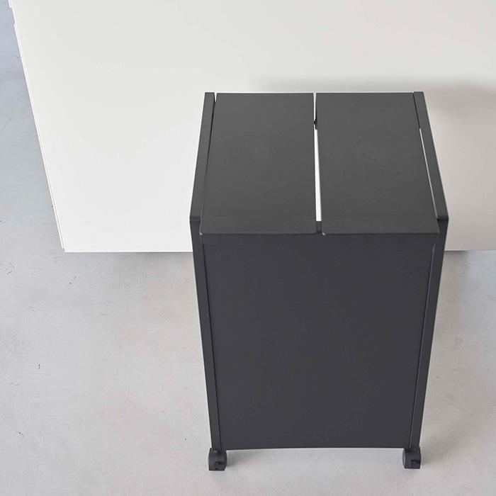 tower 山崎実業 公式 タワー 蓋付き目隠し分別ダストワゴン 2分別 ごみ