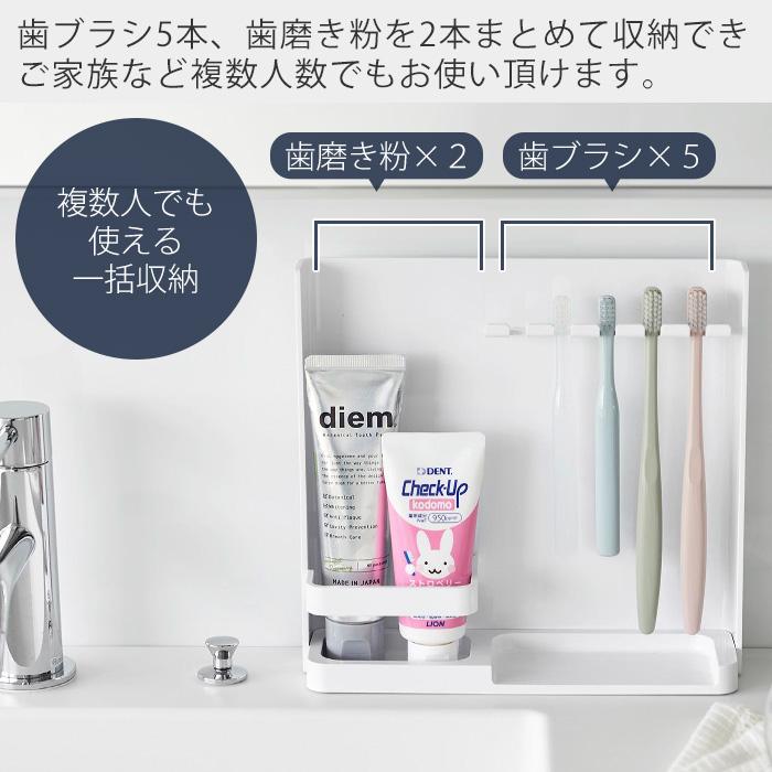 tower 山崎実業 公式 タワー 目隠し歯ブラシ&チューブスタンド ホルダ