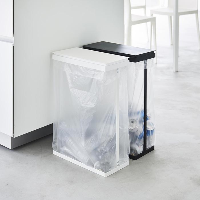 tower 山崎実業 公式 タワー スリム蓋付き分別ゴミ袋ホルダー 45L 横