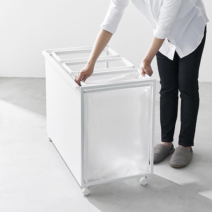 tower 山崎実業 公式 タワー 目隠し分別ダストワゴン 45L 3分別 ごみ箱