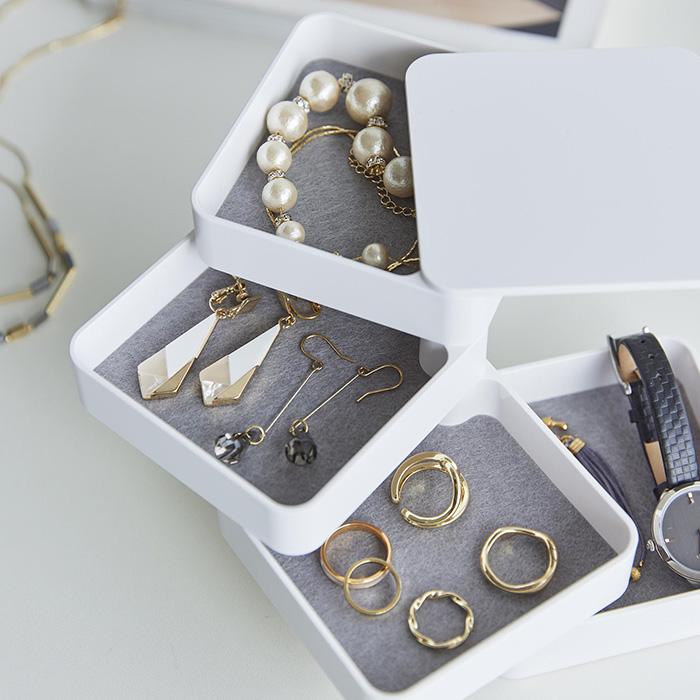 tower 山崎実業 公式 タワー アクセサリートレー 4段 スクエア