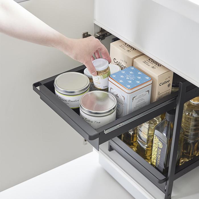 tower 山崎実業 公式 タワー シンク下スライドラック 2段 キッチン